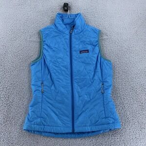 Patagonia Vest Womens XS Blue Quilted Full Zip Lightweight Outdoor Puffer Jacket